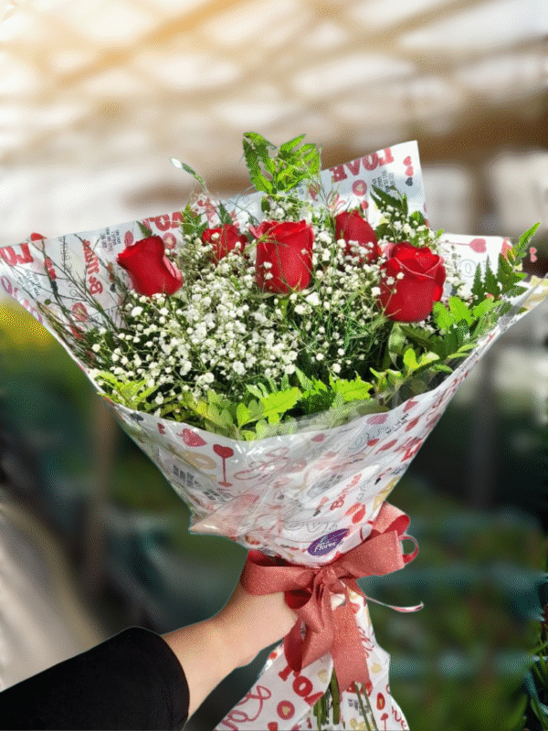 Buquê de 6 Rosas