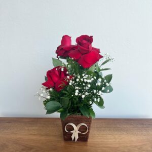 Arranjo c/ 3 Rosas