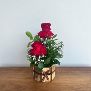 Cachepô c/ 2 Rosas