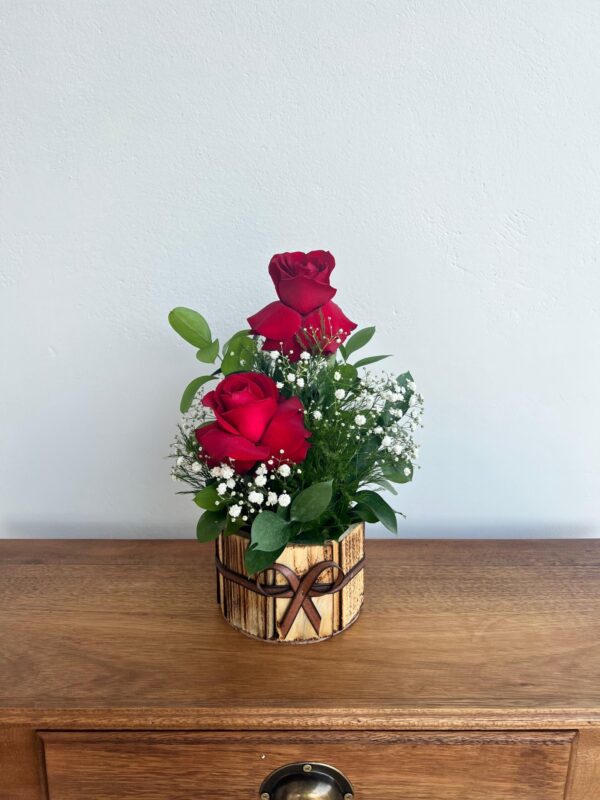Cachepô c/ 2 Rosas