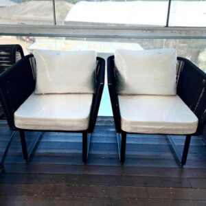 Par de Poltronas Urban Náutica Preta